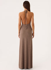 Talk To You Maxi Dress - Taupe
