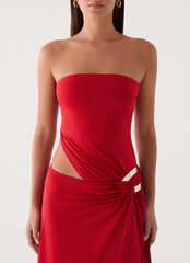 Tarna Maxi Dress - Cherry
