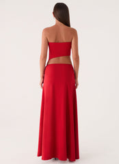 Tarna Maxi Dress - Cherry