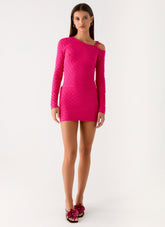 Thalia Knit Mini Dress - Fuchsia