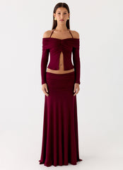 Thorness Maxi Skirt - Plum