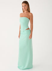 Tillie Corset Top - Aqua
