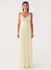 Tove Lace Maxi Dress - Yellow