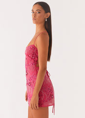 Vietta Sequin Cami Micro Mini Dress - Fuchsia