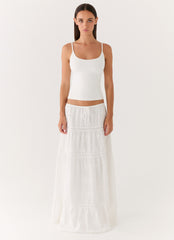 Yours To Keep Maxi Skirt - White