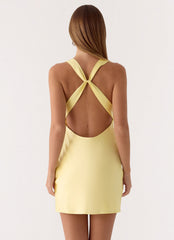 Zandie Mini Dress - Bright Lemon