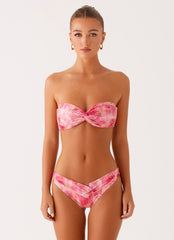 Delta Bandeau Bikini Top - Flamingo Fling