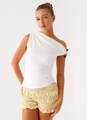 Agathe One Shoulder Top - Ivory
