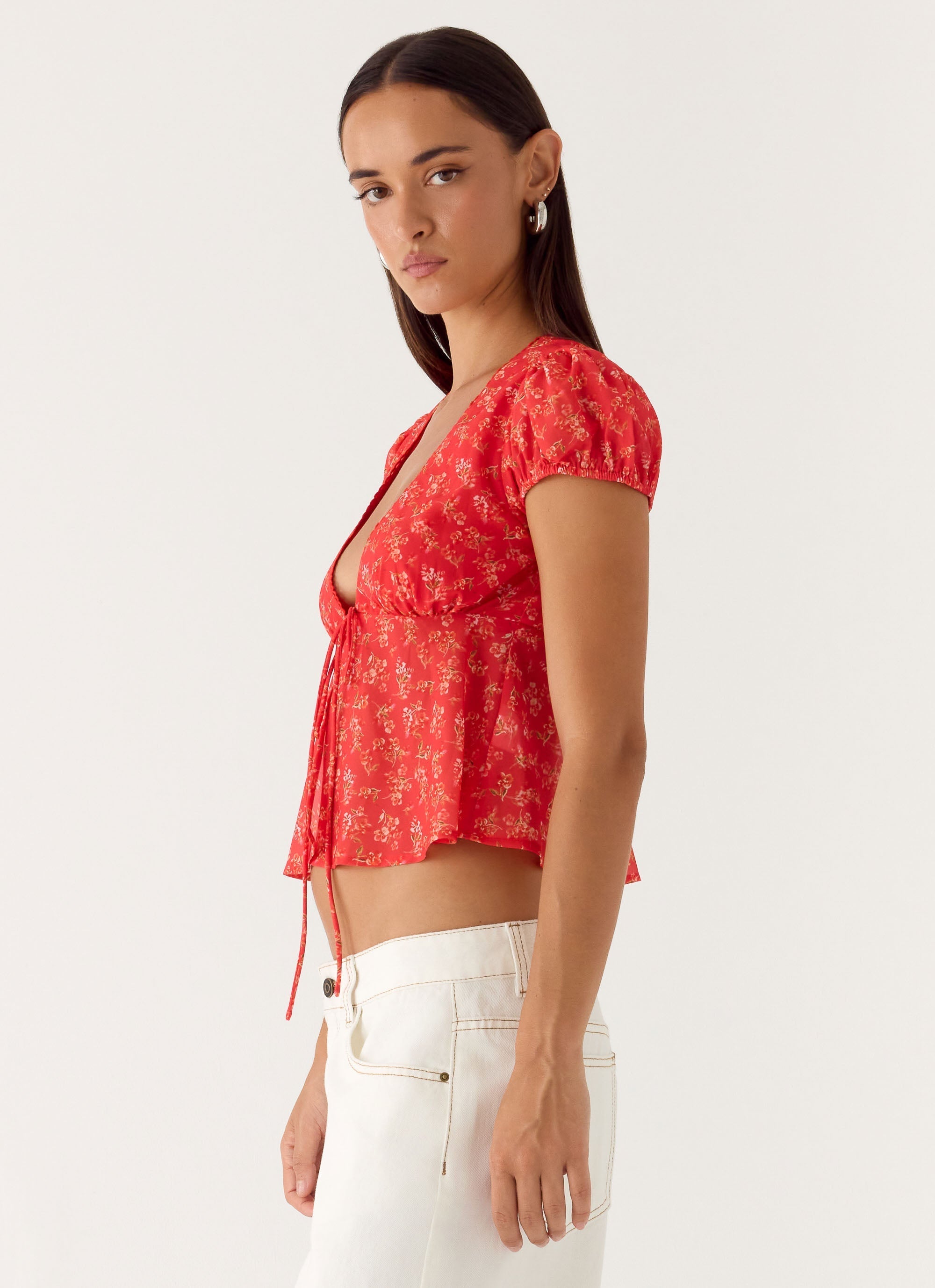 Ailani Top - Magenta Red Rose
