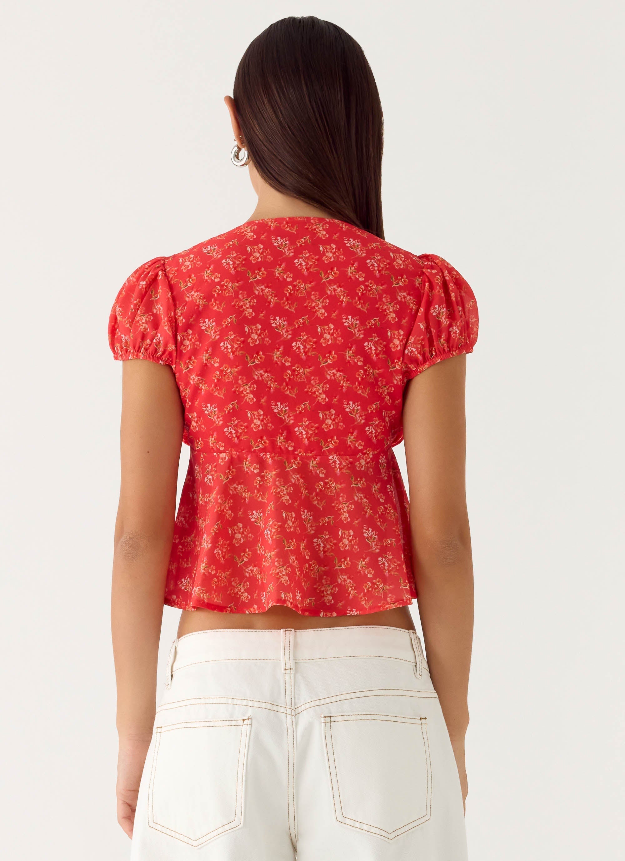 Ailani Top - Magenta Red Rose