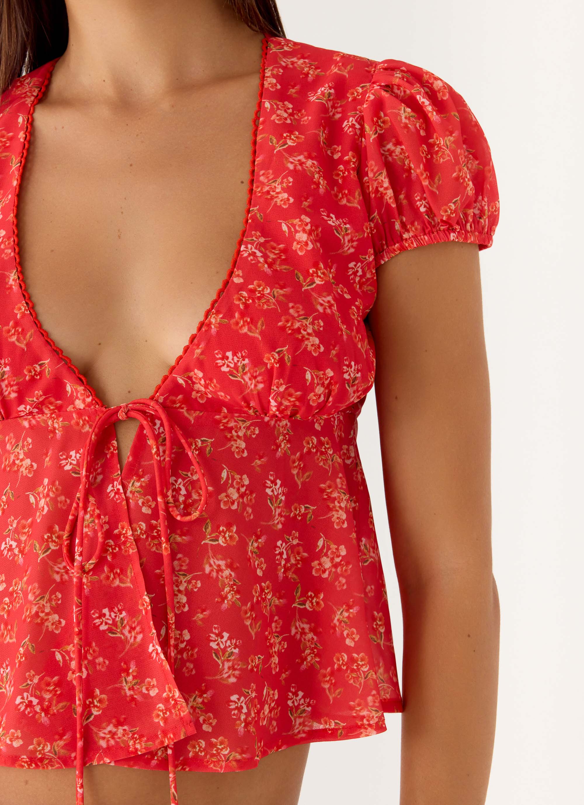 Ailani Top - Magenta Red Rose
