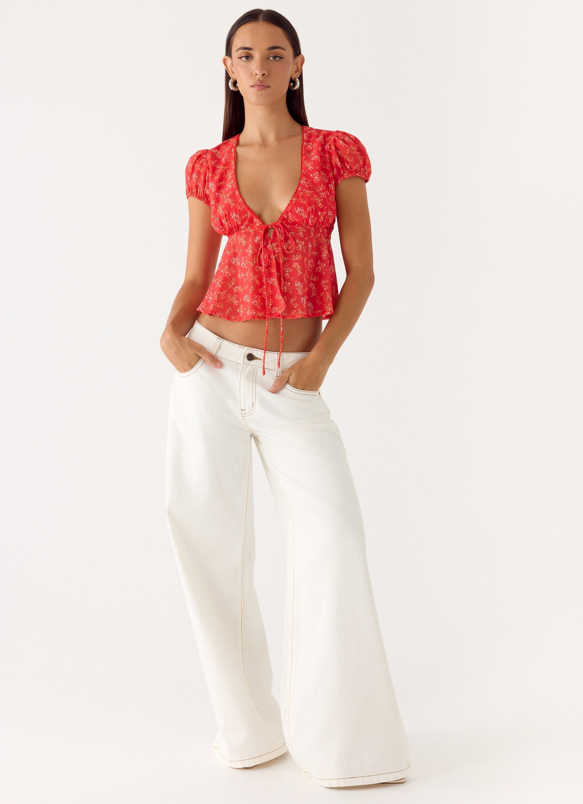 Ailani Top - Magenta Red Rose