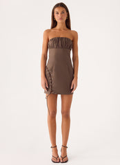 Akirra Mini Dress - Ash Brown