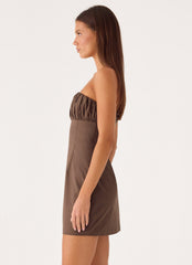 Akirra Mini Dress - Ash Brown