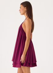 Alicelle Halter Mini Dress - Plum