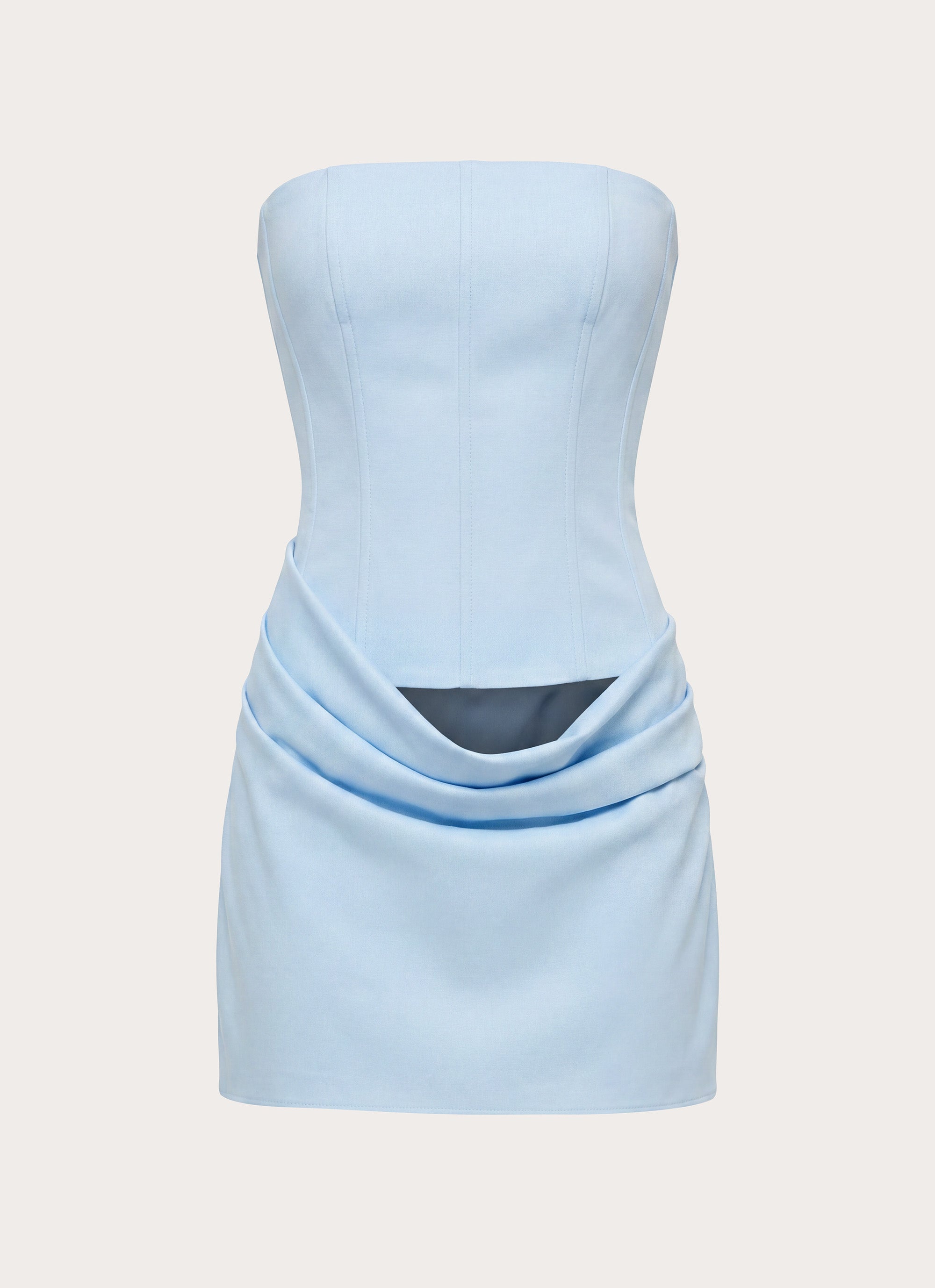 Alva Strapless Mini Dress - Blue