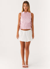Alysa Shirred Top - Pink