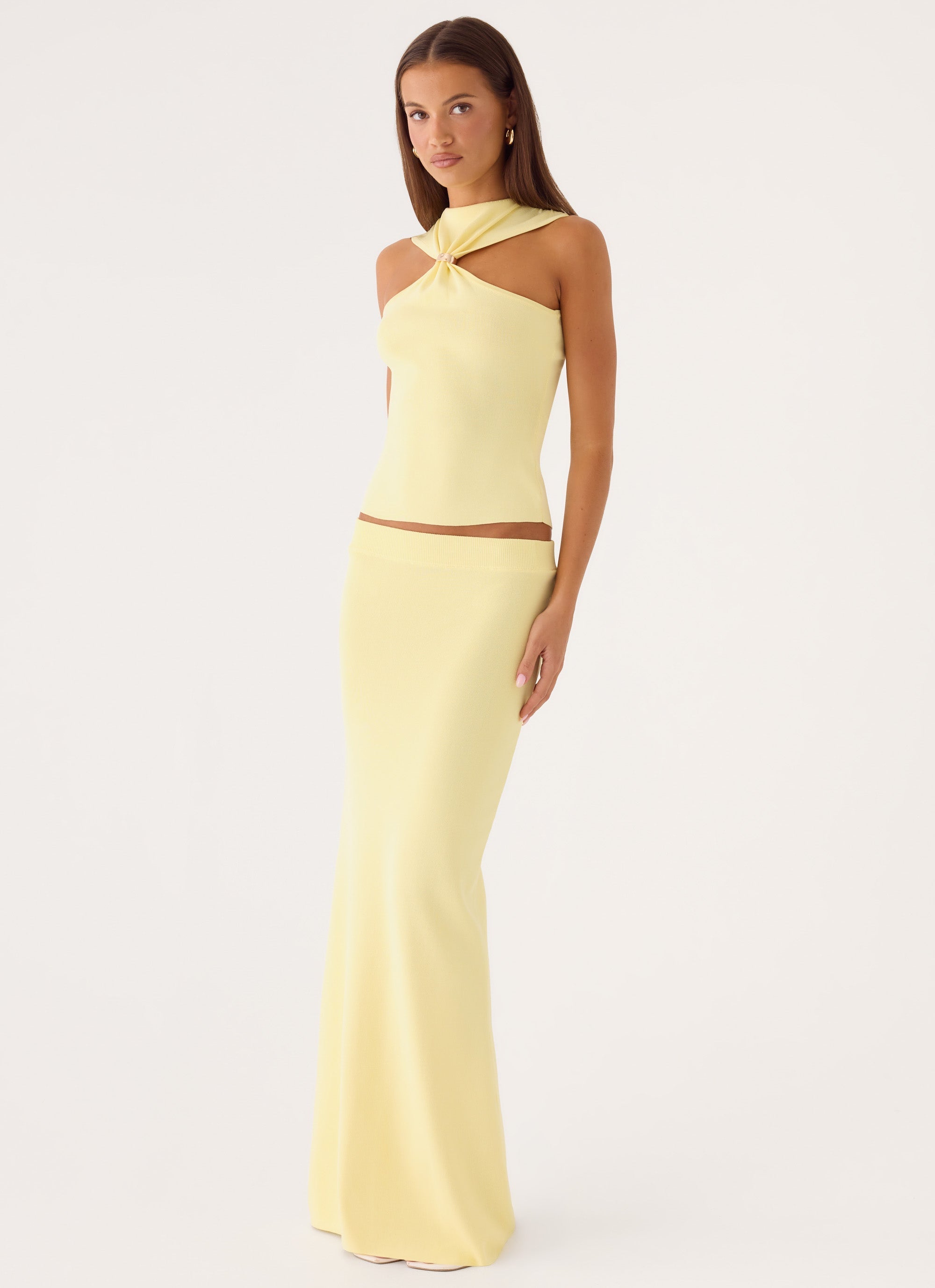 Amarah Knit Maxi Skirt - Yellow