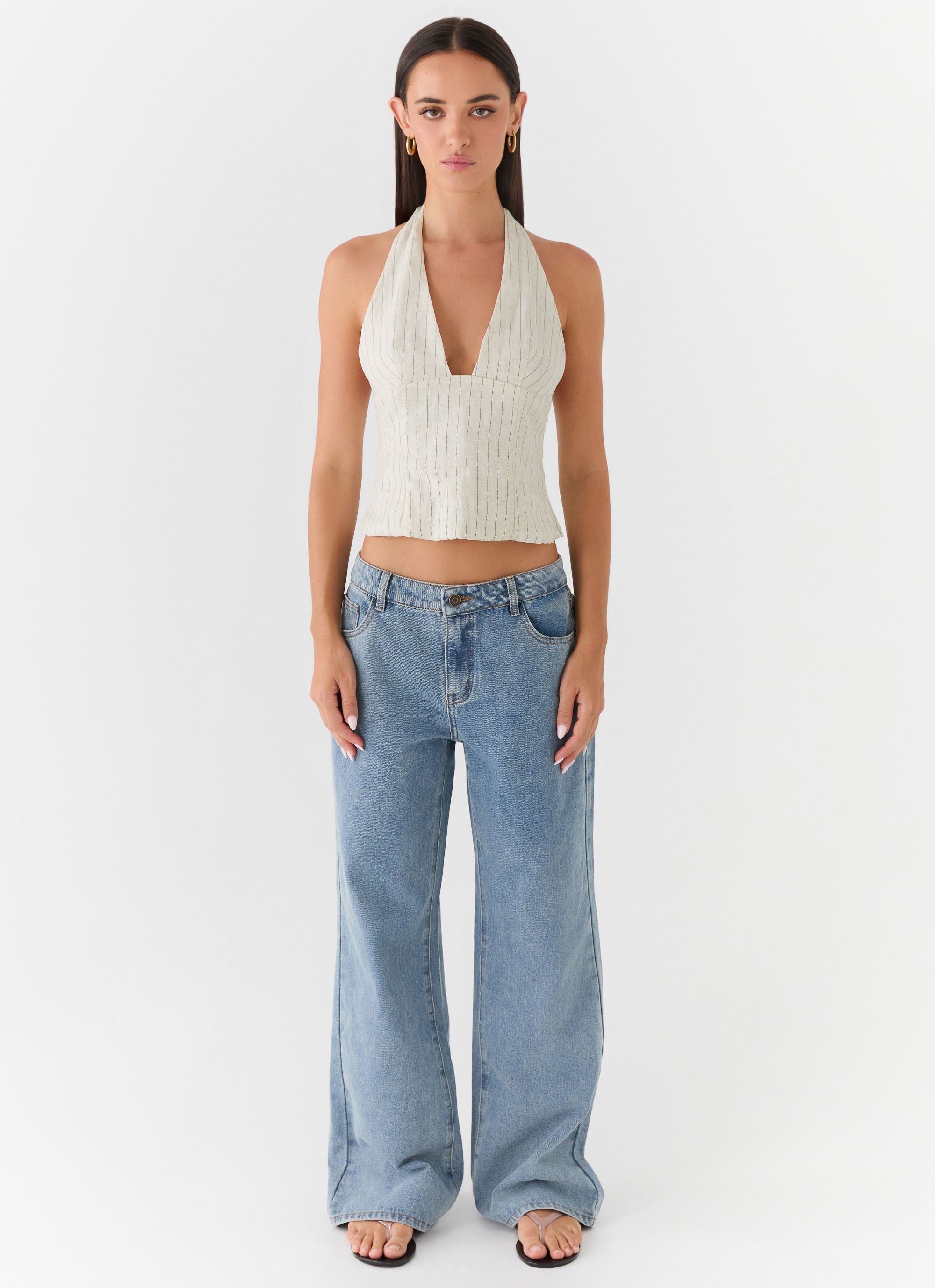 Amiera Halter Top - Desert Stripe