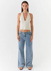 Amiera Halter Top - Desert Stripe
