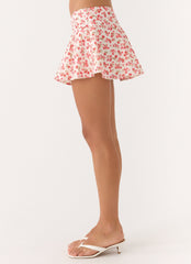 Anja Mini Skirt - Porcelain Rose