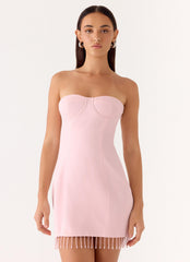 Arista Strapless Mini Dress - Pink