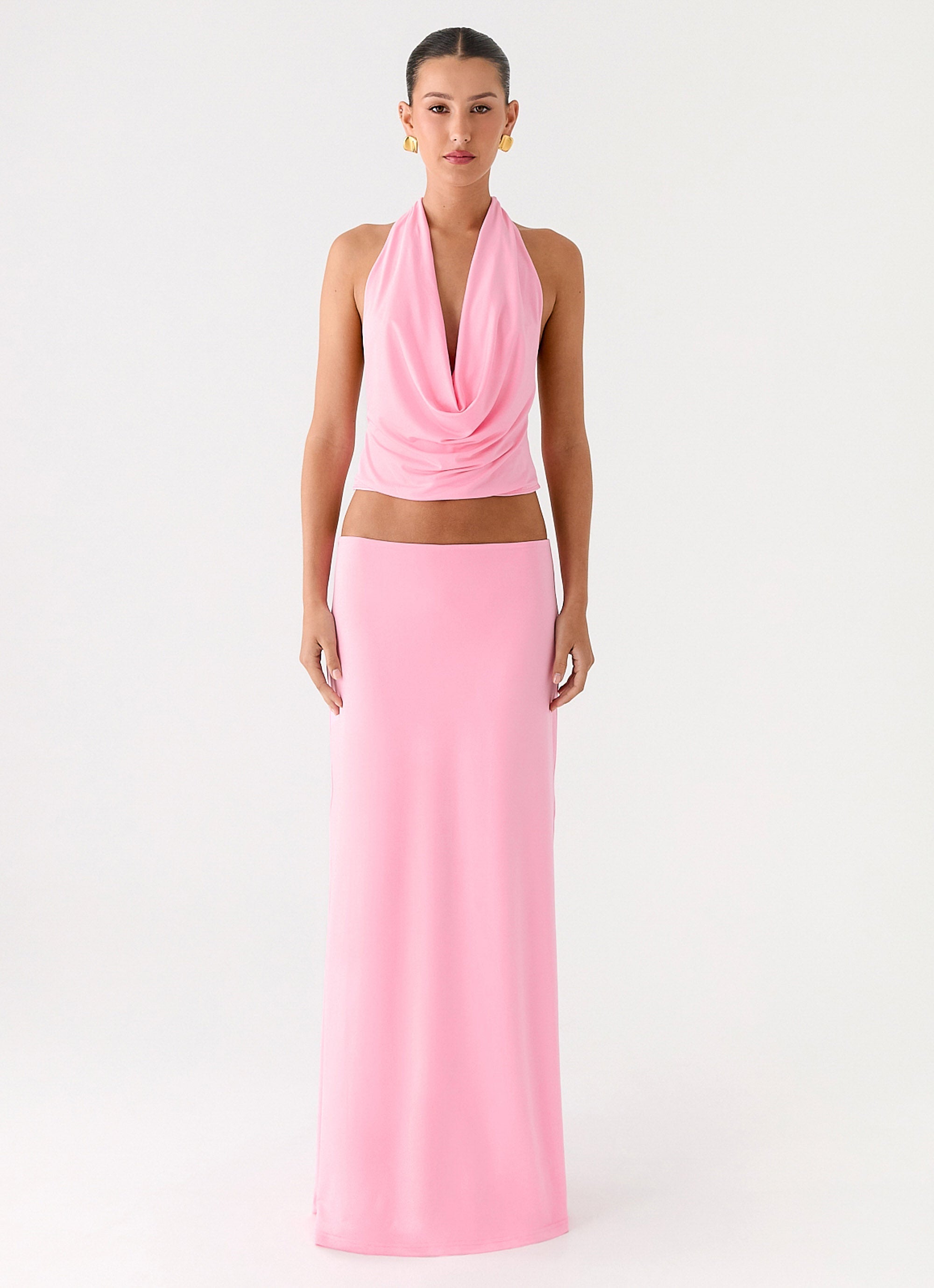 Ashi Cowl Top - Pink