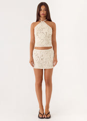 Astor Low Rise Mini Skirt - Ivory