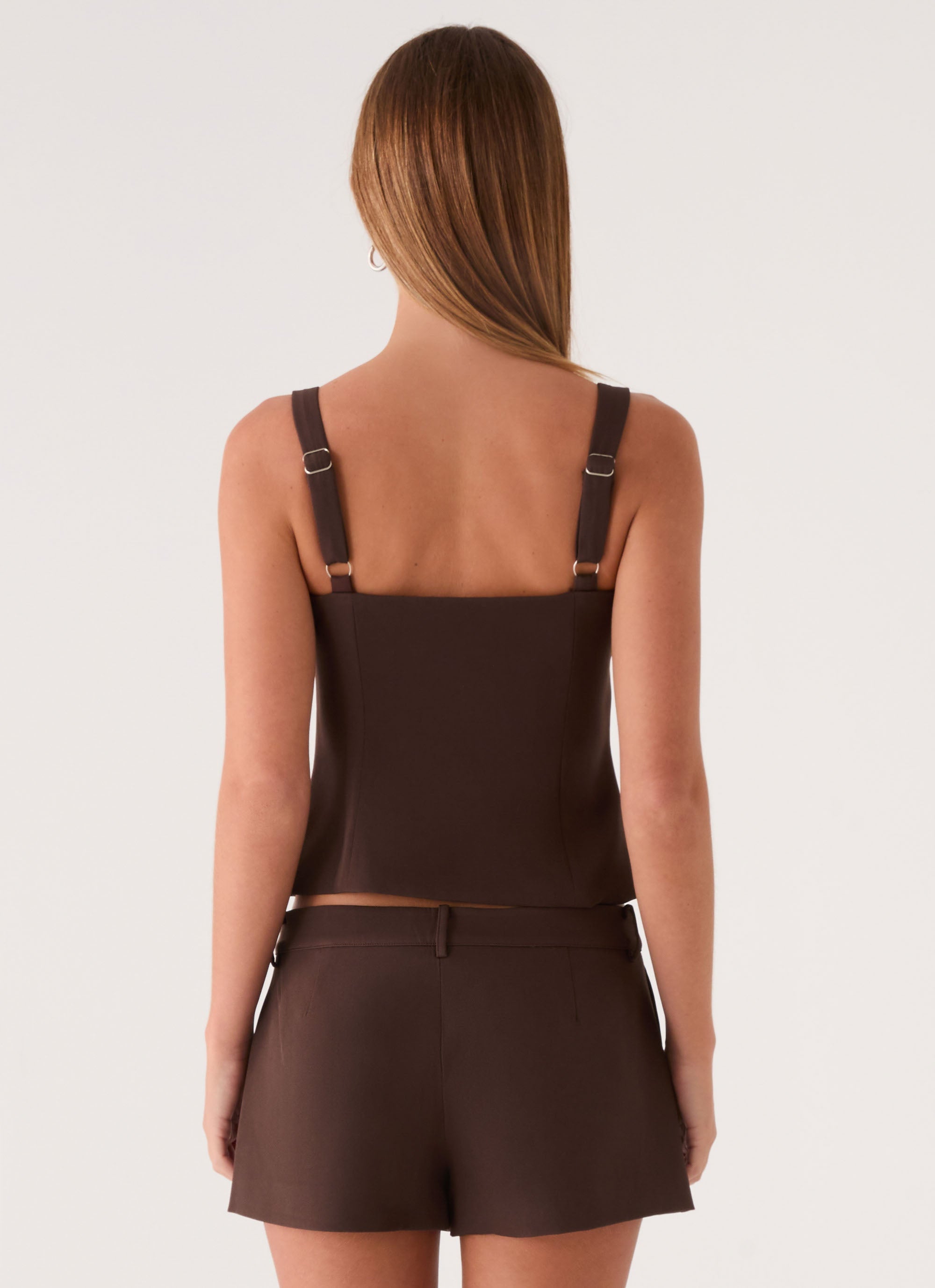Autrey Suiting Top - Chocolate