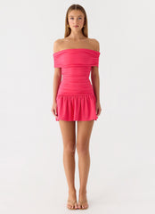 Aurenis Mini Dress - Fuchsia