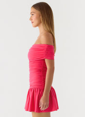 Aurenis Mini Dress - Fuchsia