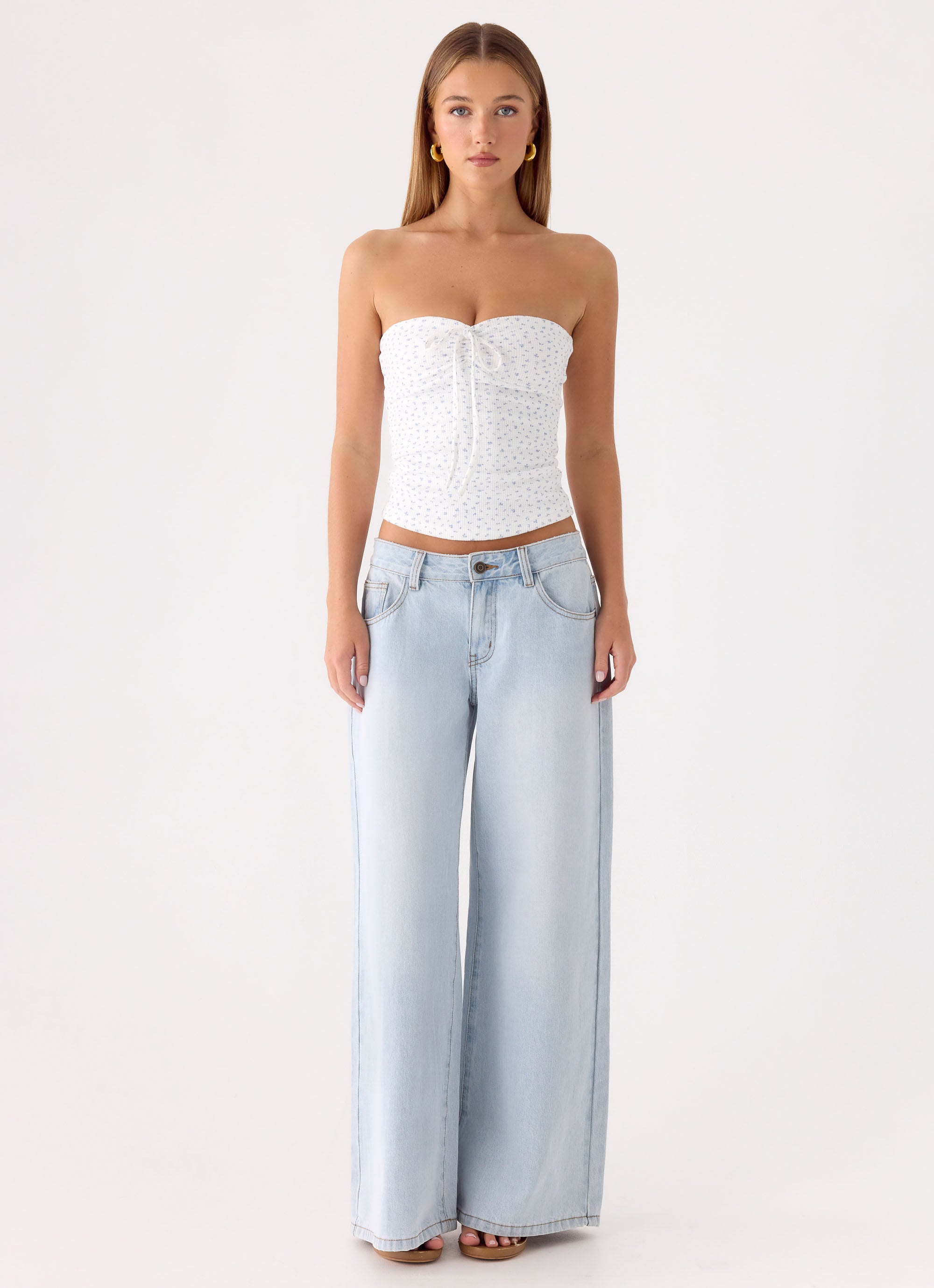 Aurevia Waffle Top - Floral Waffle