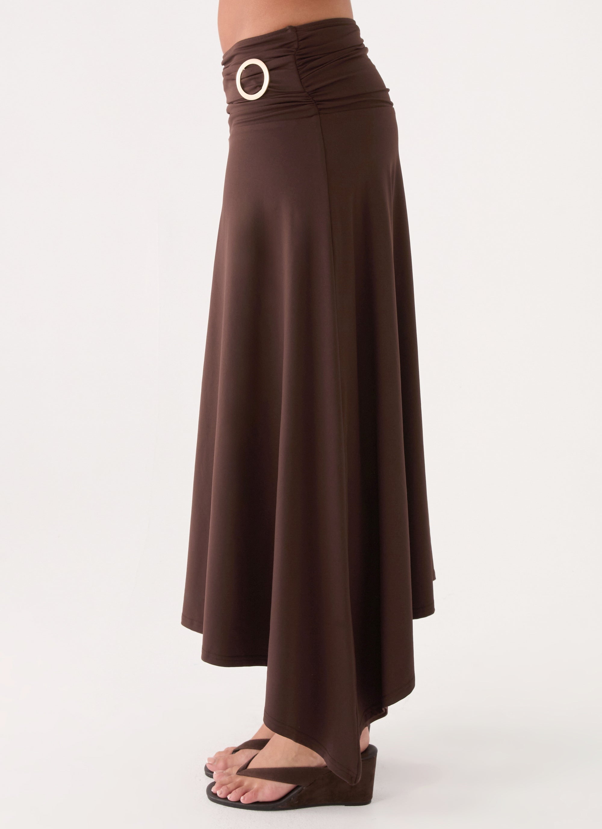 Automatic Midi Skirt - Rose Taupe