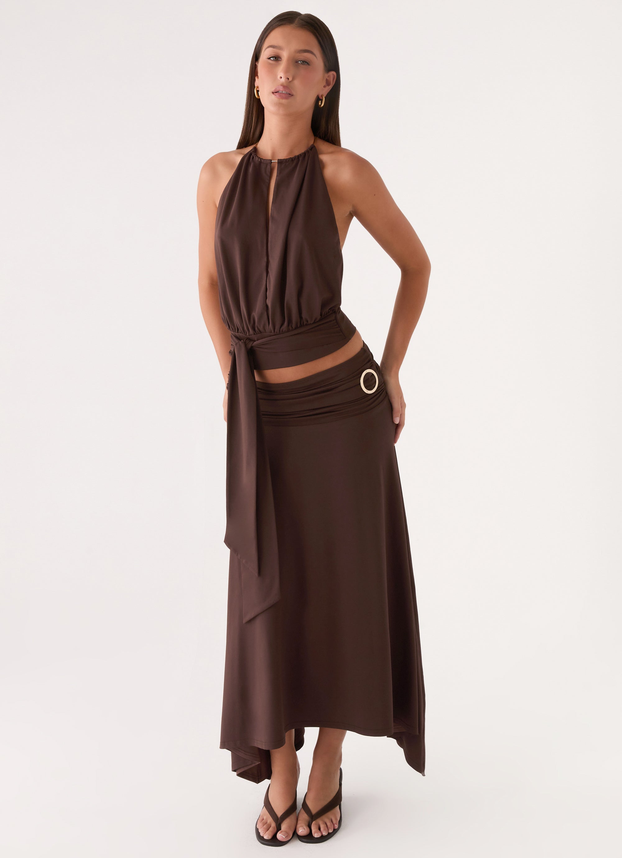 Automatic Midi Skirt - Rose Taupe