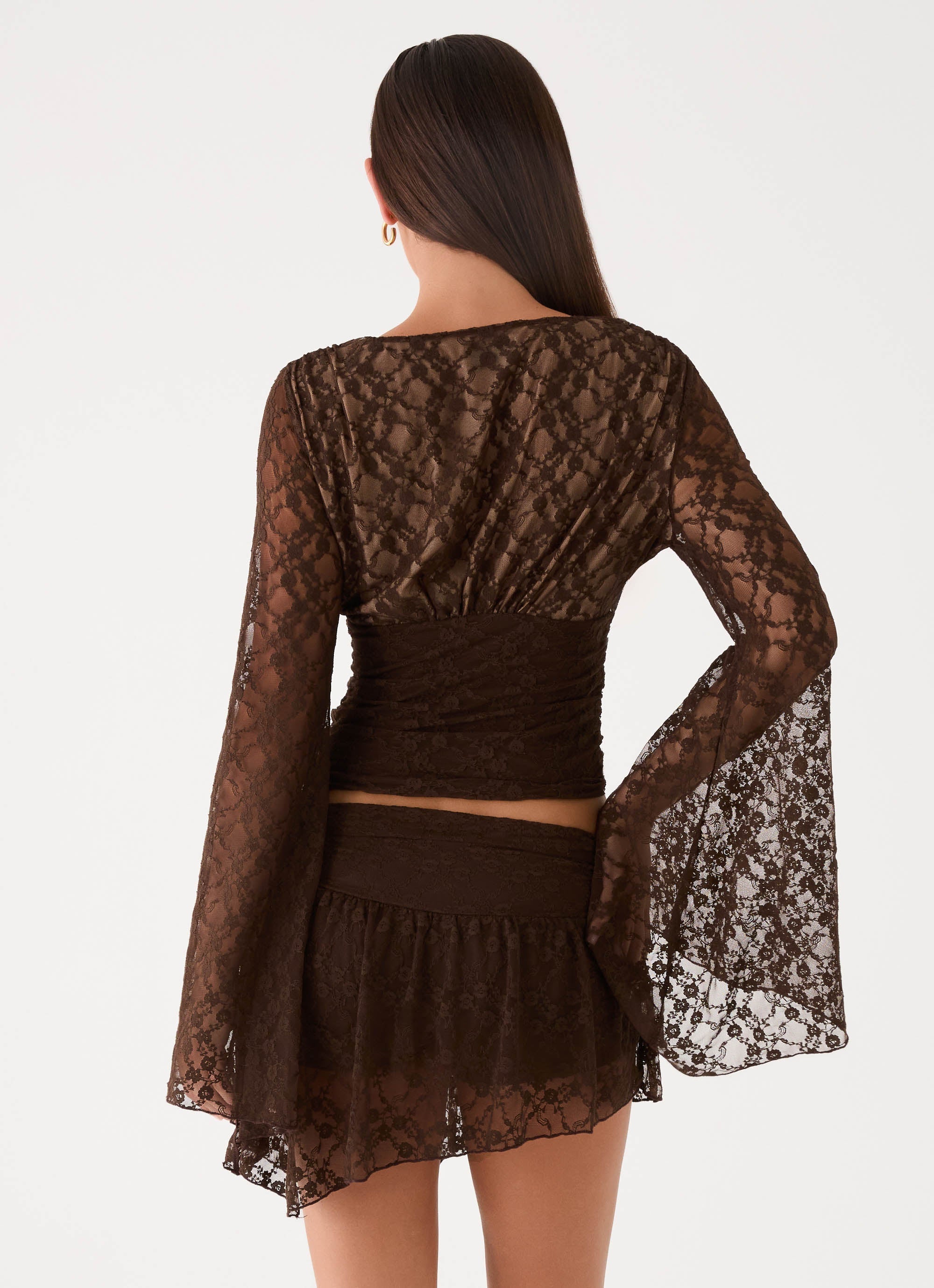 Avelora Lace Mini Skort - Chocolate