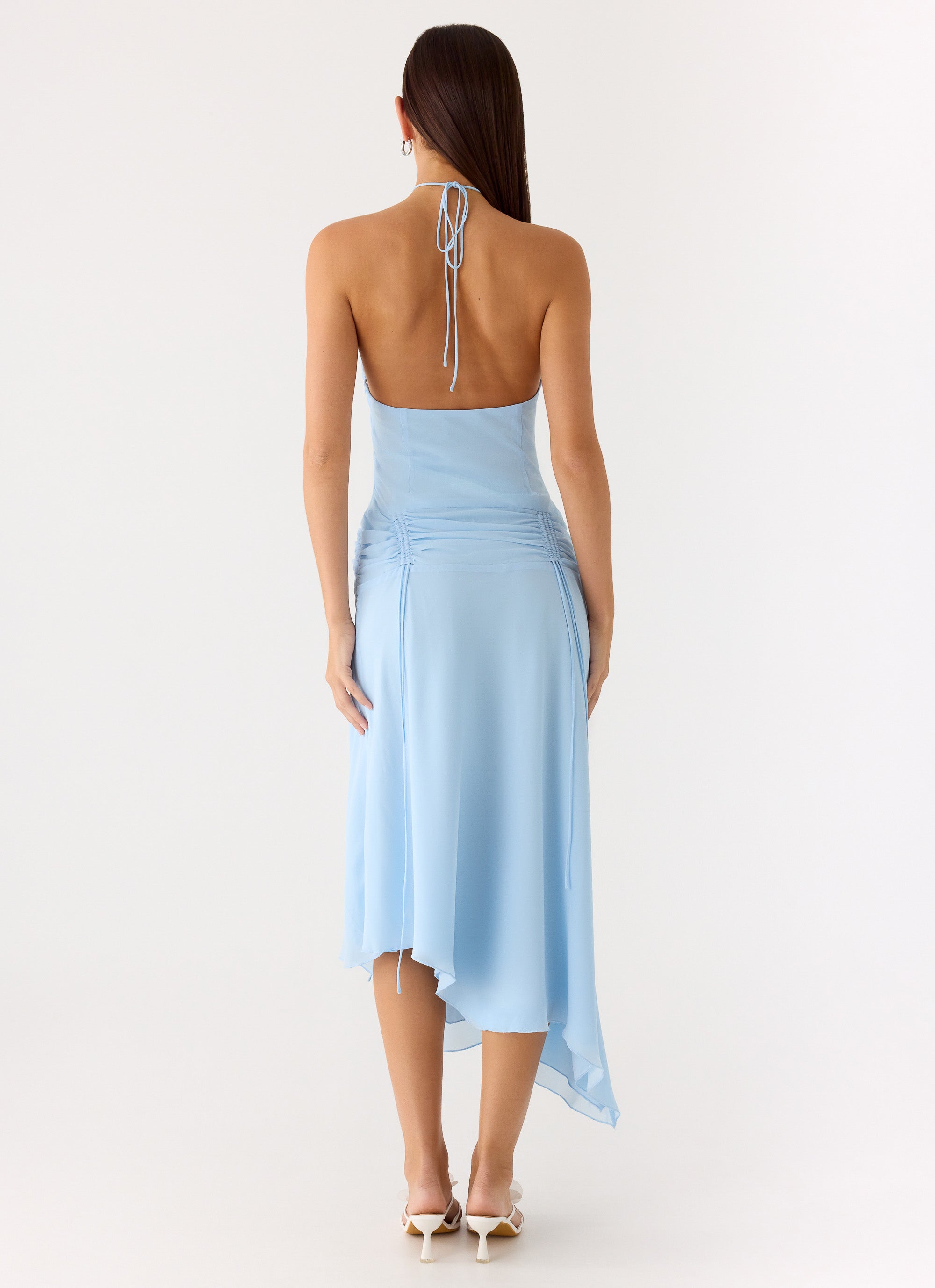 Becerra Chiffon Midi Dress - Blue