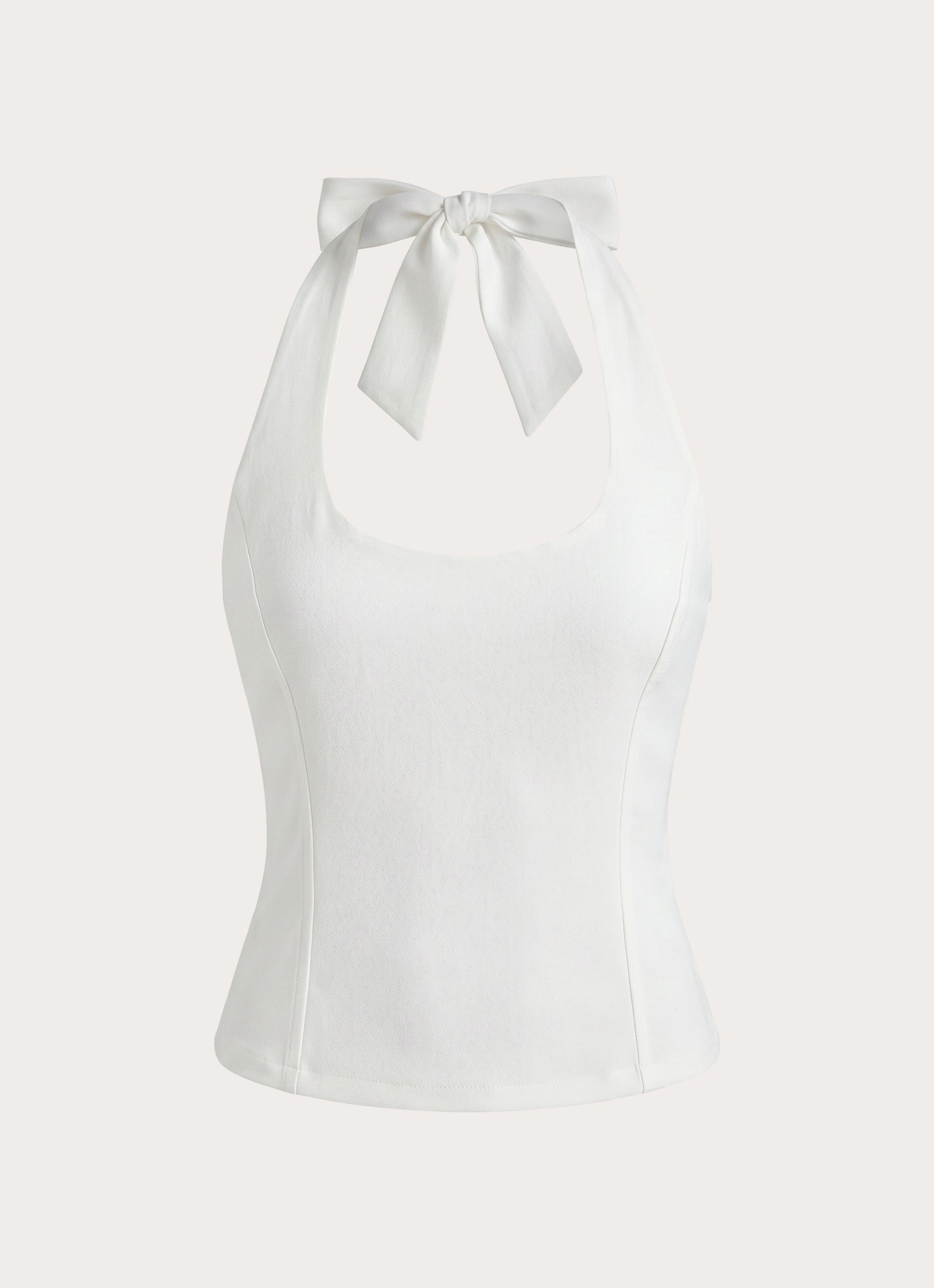 Belza Halter Corset Top - White