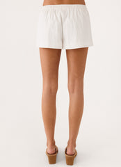 Belza Linen Shorts - White