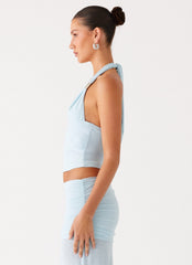 Blaze Halter Top - Blue