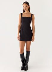 Brief Tension Mini Dress - Black