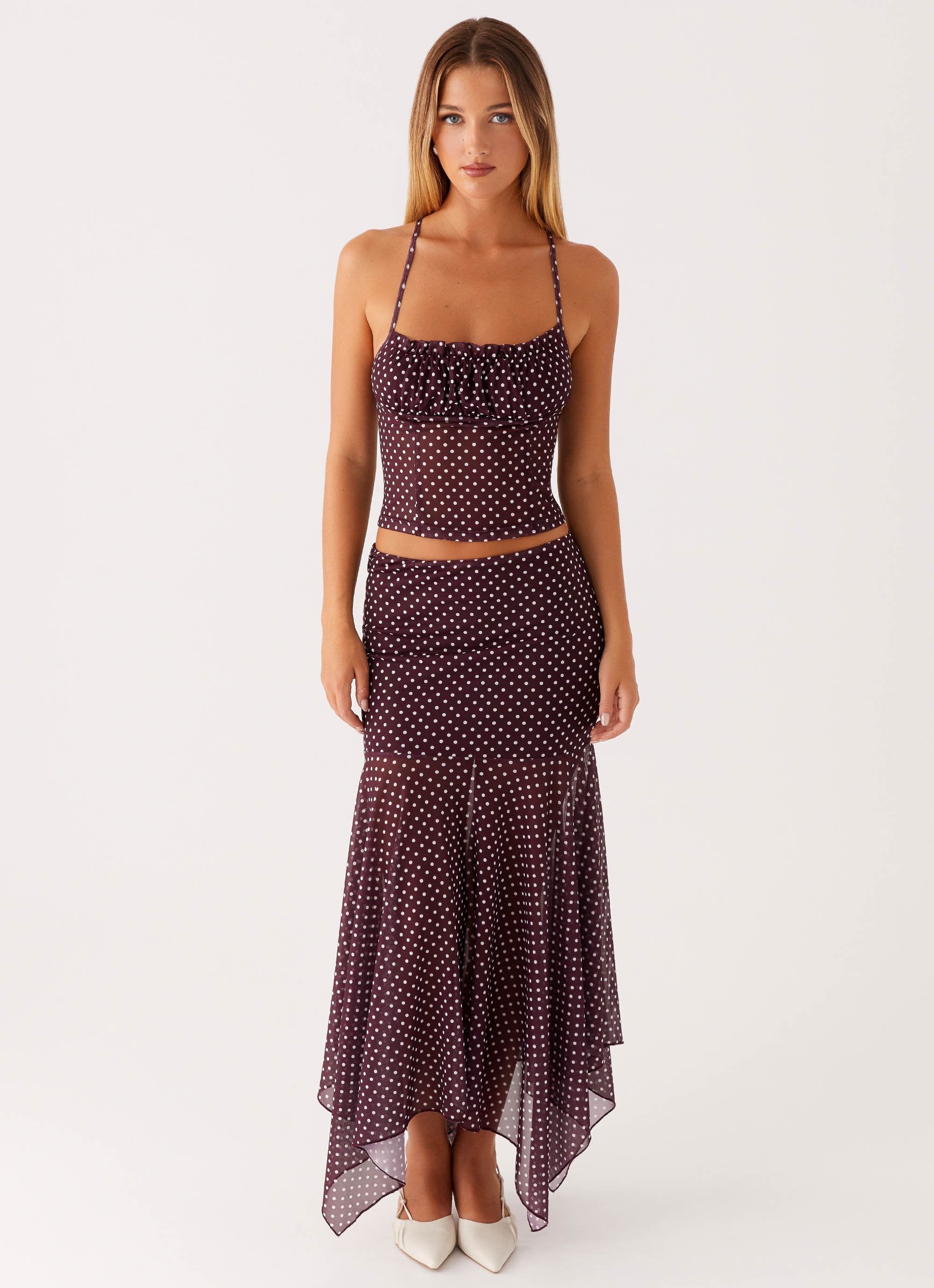 Buffy Maxi Skirt - Burgundy