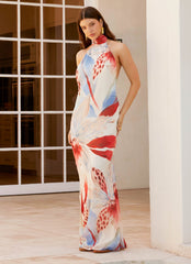 California Maxi Dress - Deep Sea Bloom