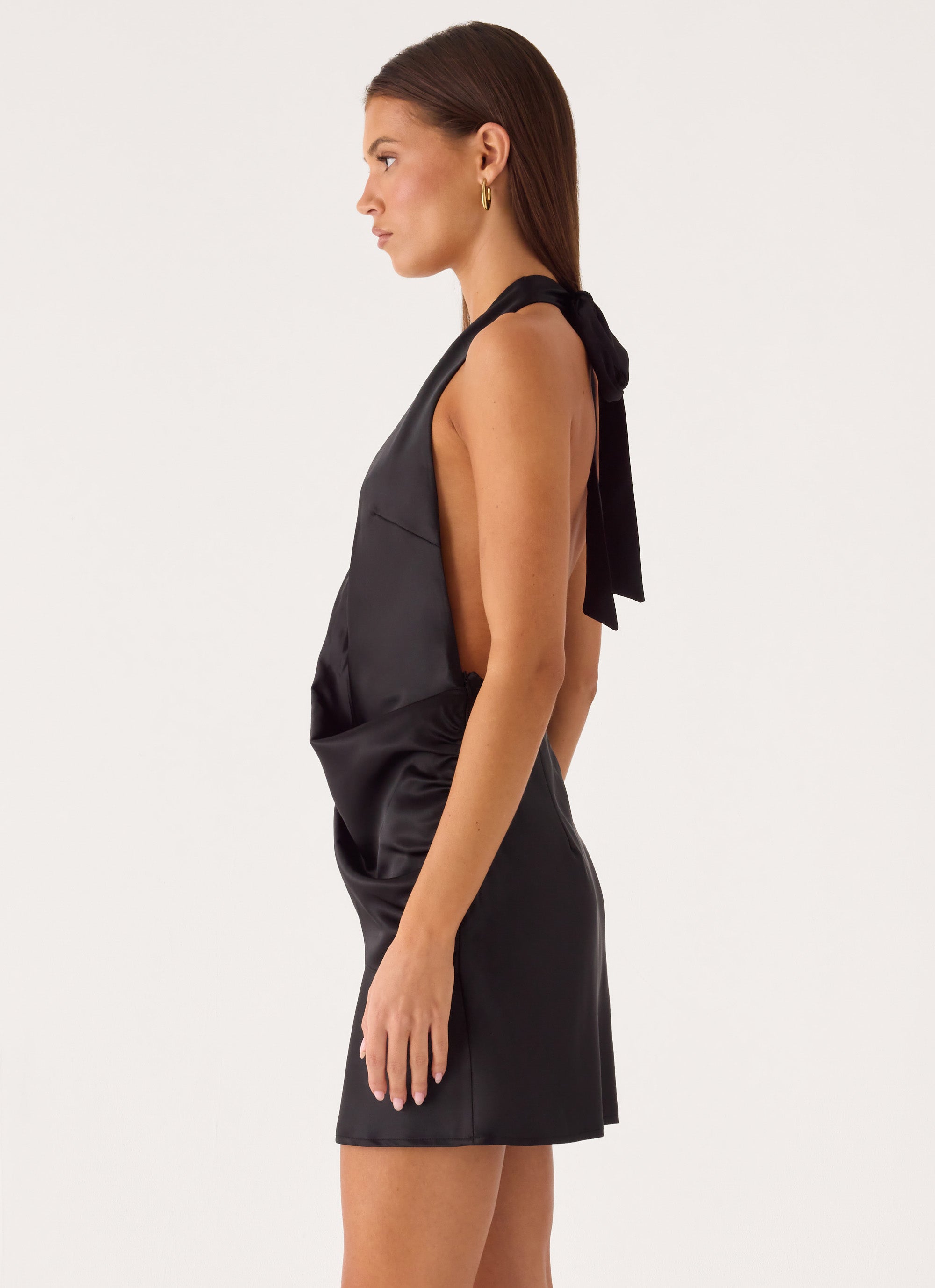 Calm Nights Mini Dress - Black