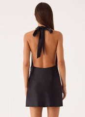 Calm Nights Mini Dress - Black