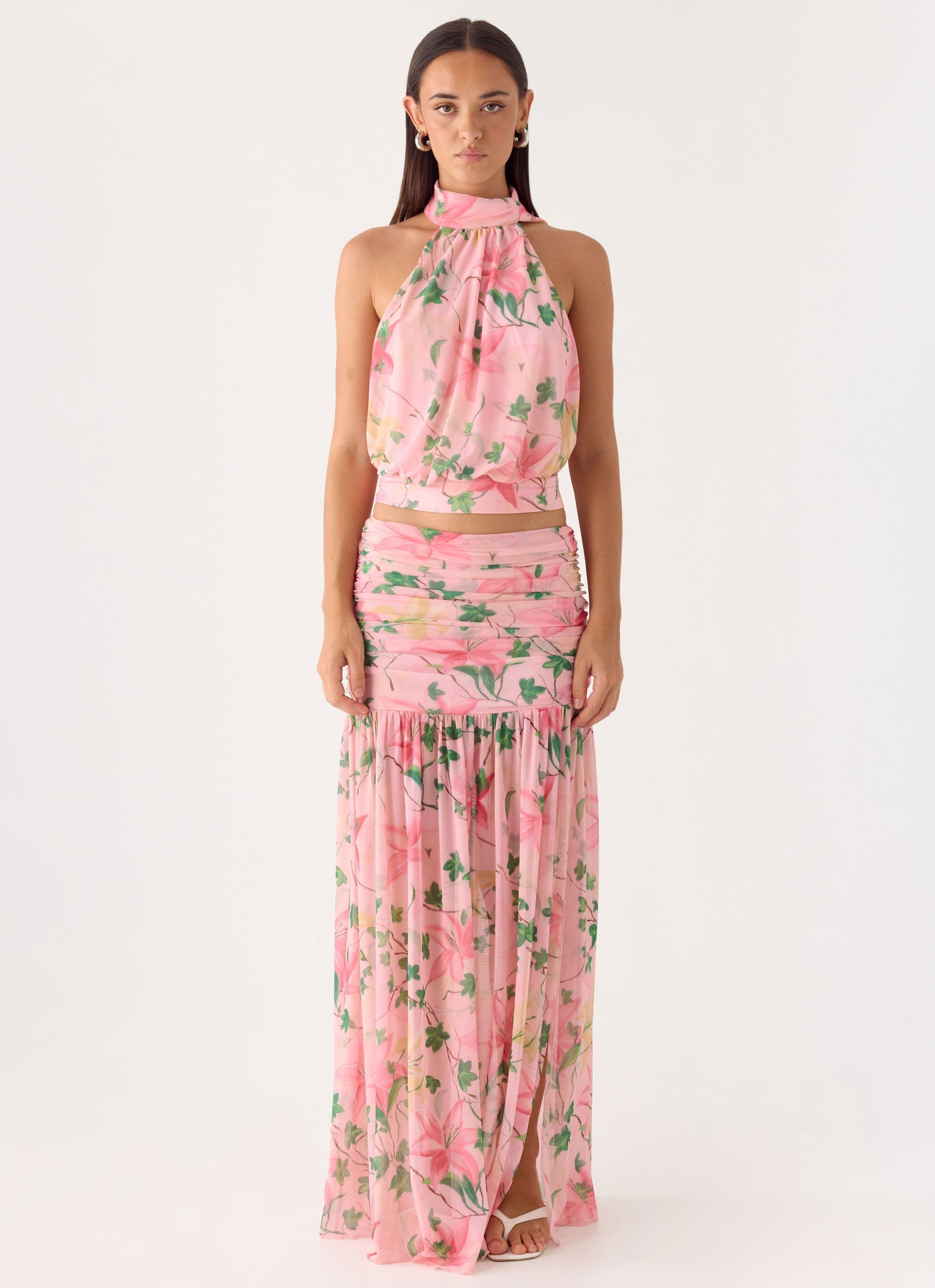 Cantrall Halter Top - Blooming Spring
