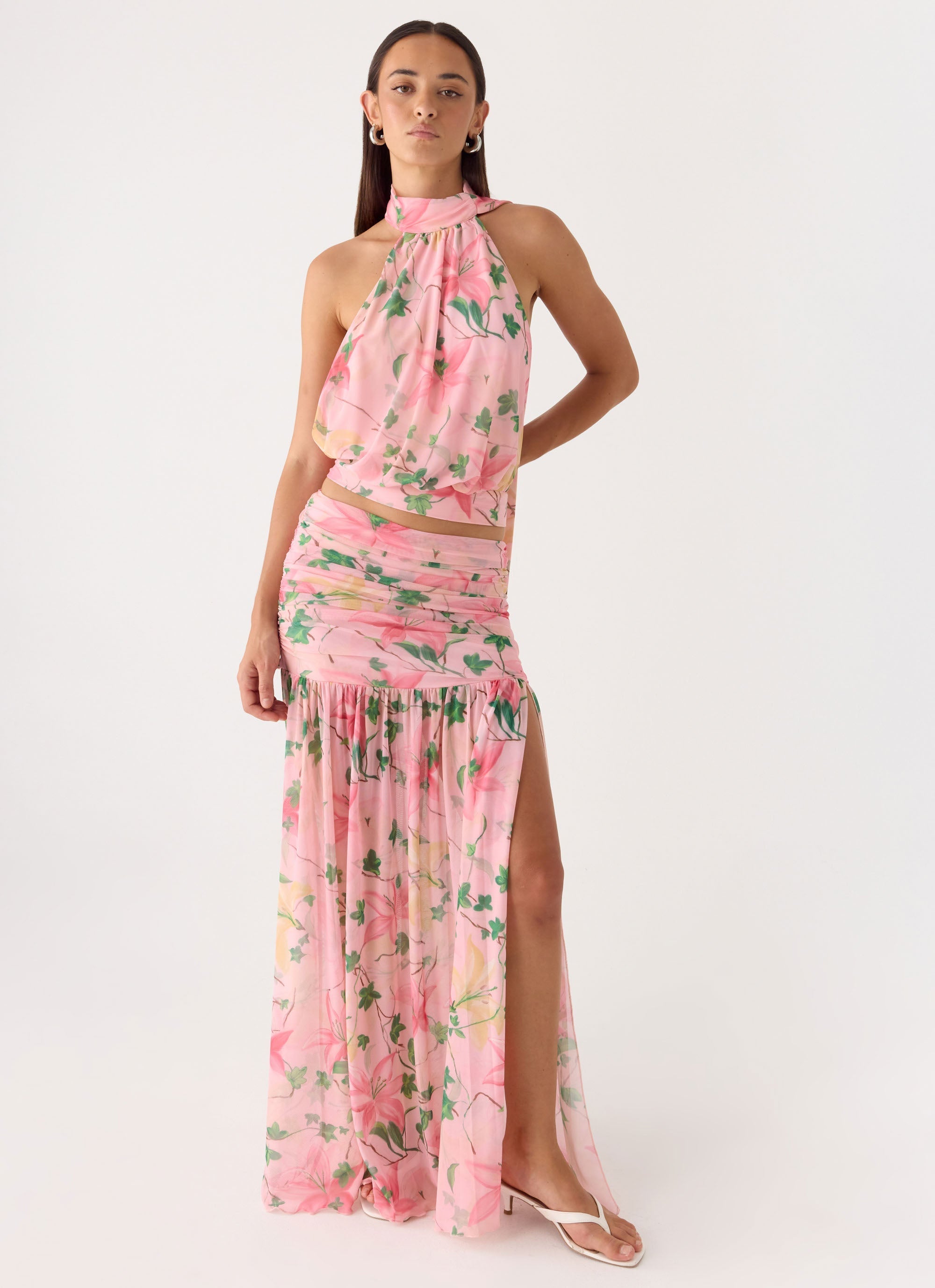 Cantrall Halter Top - Blooming Spring