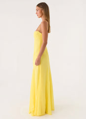 Carlin Maxi Dress - Bright Lemon