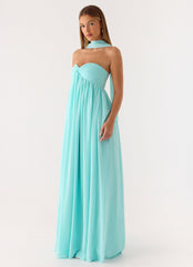 Celestino Scarf Maxi Dress - Aqua