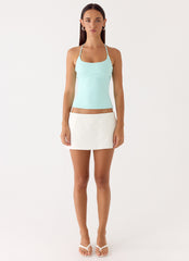 Chauncey Halter Top - Aqua