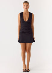 Cherry Sky Mini Dress - Black